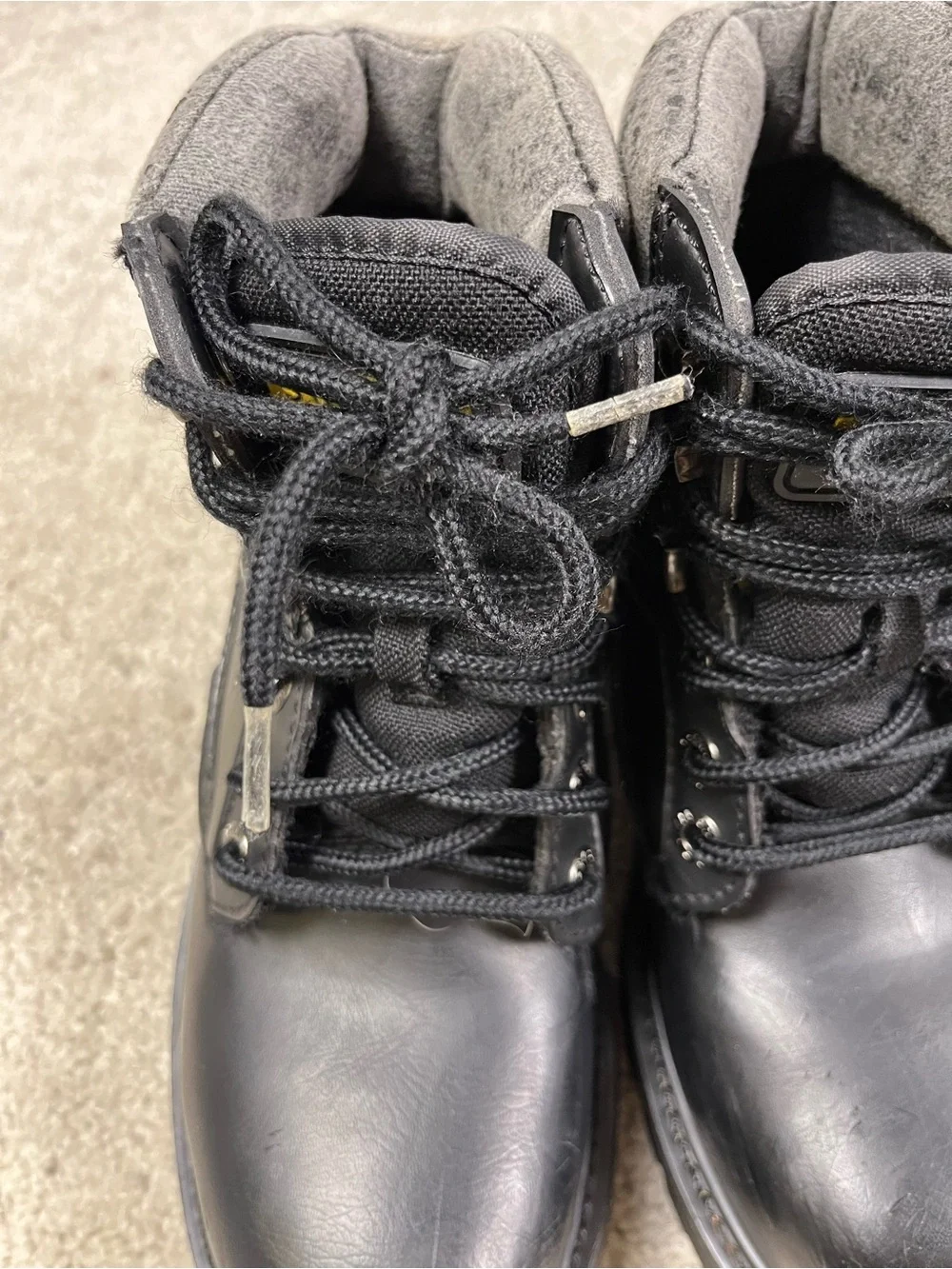 Stanley Steel Toe Work Boots Ankle Size 4.5 Oil Resistant Working Man Black